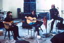 Carlos Varela, Jackson Browne and Benicio Del Toro at Carlos’ rehearsal studio, Havana, Cuba 2003